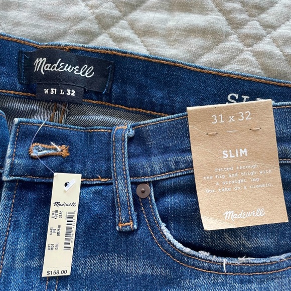 Madewell Slim Jeans - 31x32 - Picture 1 of 4